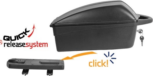 Tavaraboxi POLISPORT 12-litraa pikakiinnitys