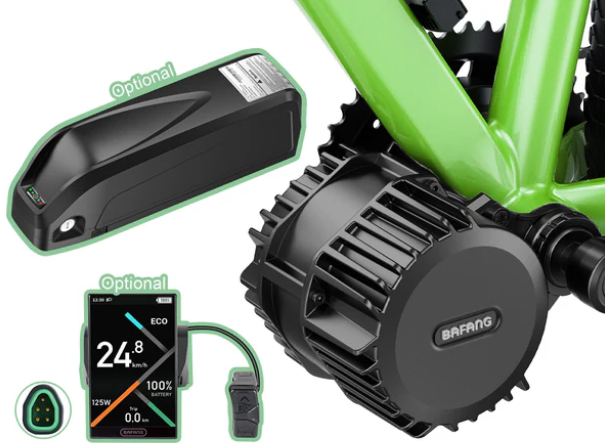 Bafang 1000 W 52V keskimoottoris&auml;hk&ouml;istyspaketti asennettuna (ei yleisille teille)